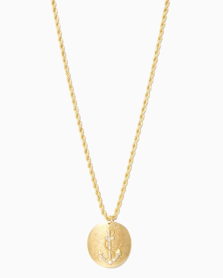 Charming Charlie Nautical Anchor Pendant Necklace