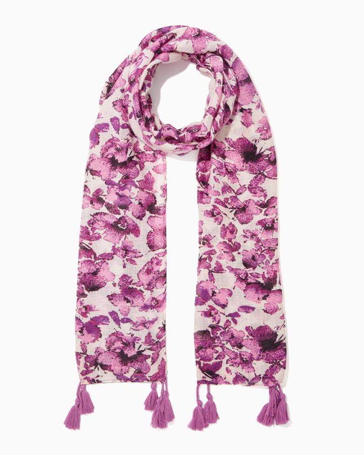 Charming Charlie Vibrant Garden Tassel Scarf