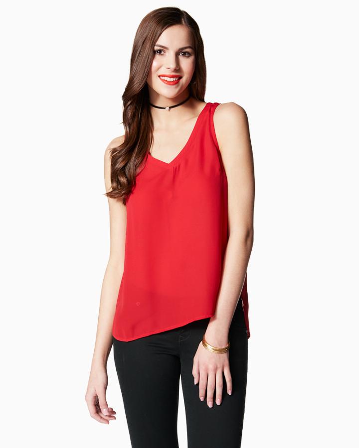 Charming Charlie Rilee Back Lace-up Top