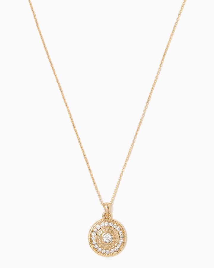 Charming Charlie Medallion Pattern Pendant Necklace