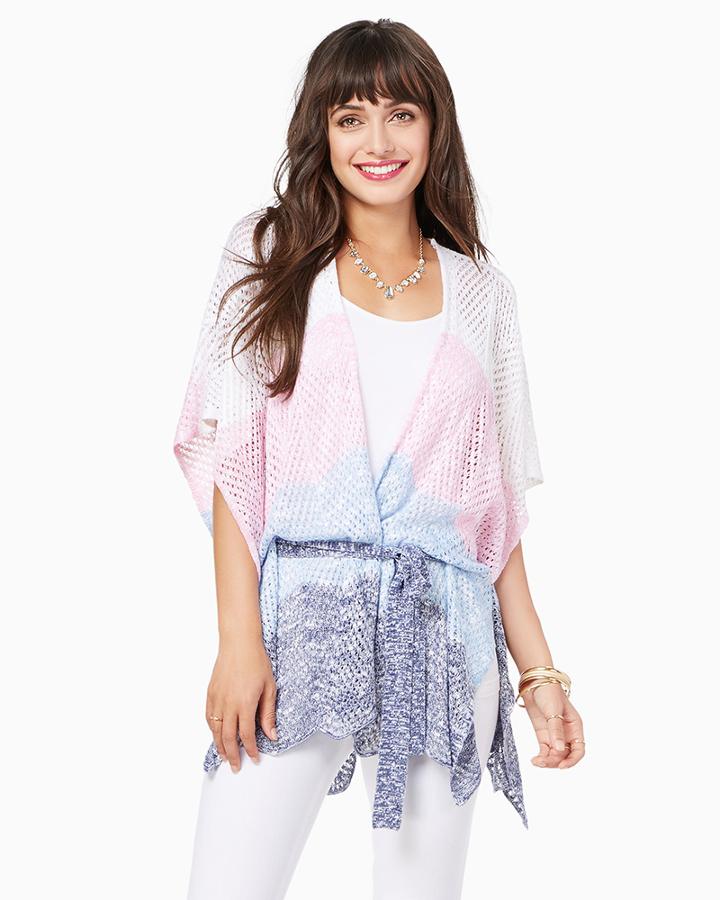 Charming Charlie Chevron Belted Kimono