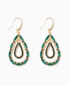 Charming Charlie Multi Jeweled Teardrop Earrings