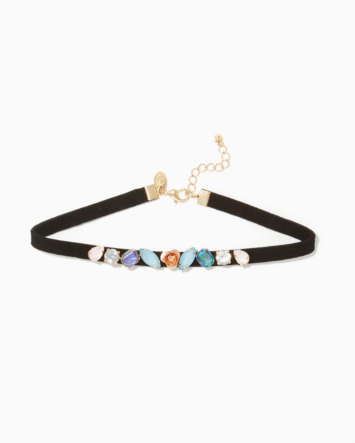 Charming Charlie Keep It Colorful Suede Choker Necklace