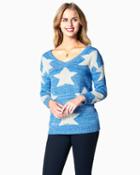 Charming Charlie Star Gaze V-neck Sweater