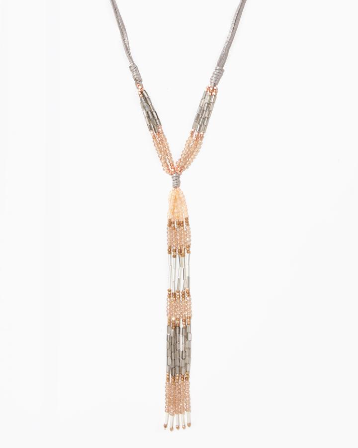 Charming Charlie Ombre Linear Bead Necklace