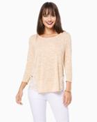 Charming Charlie Marled Crochet Side Top