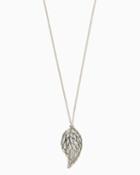 Charming Charlie Shimmering Leaf Pendant Necklace