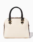 Charming Charlie Jet Striped Bowler Handbag
