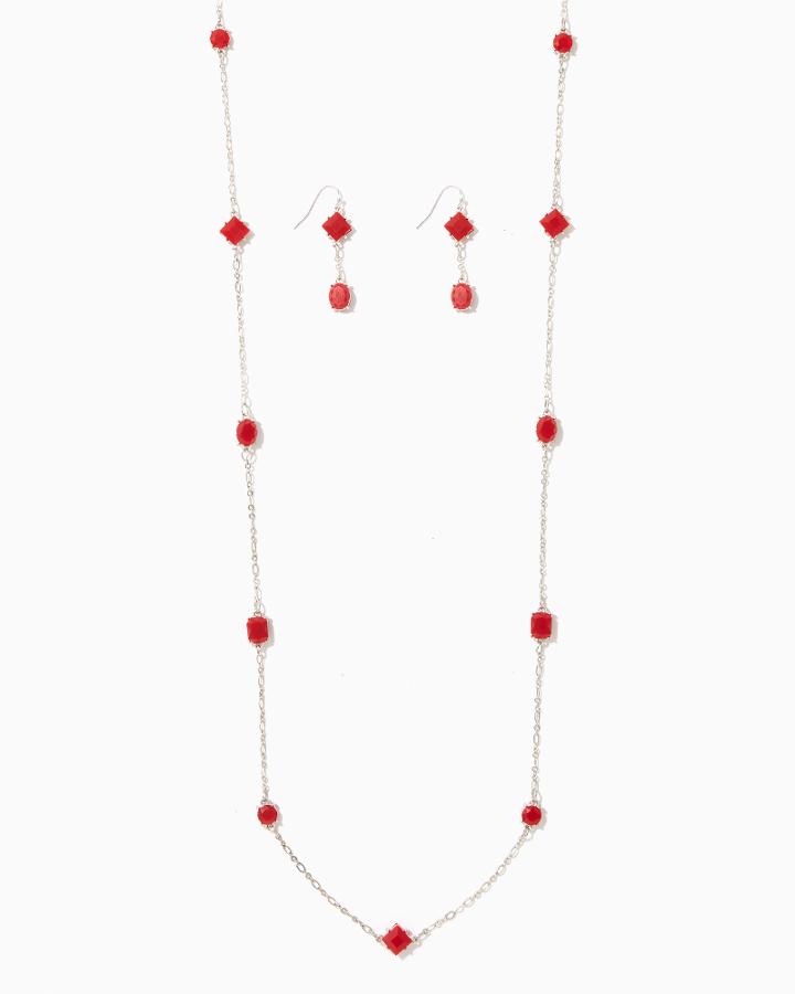 Charming Charlie Linear Station Necklace Set