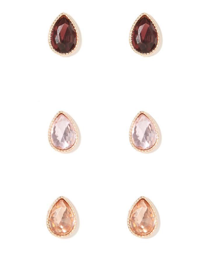 Charming Charlie Toast Of The Teardrop Stud Earring Set