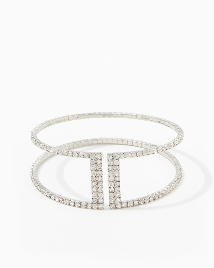 Charming Charlie Open Rhinestone Cuff