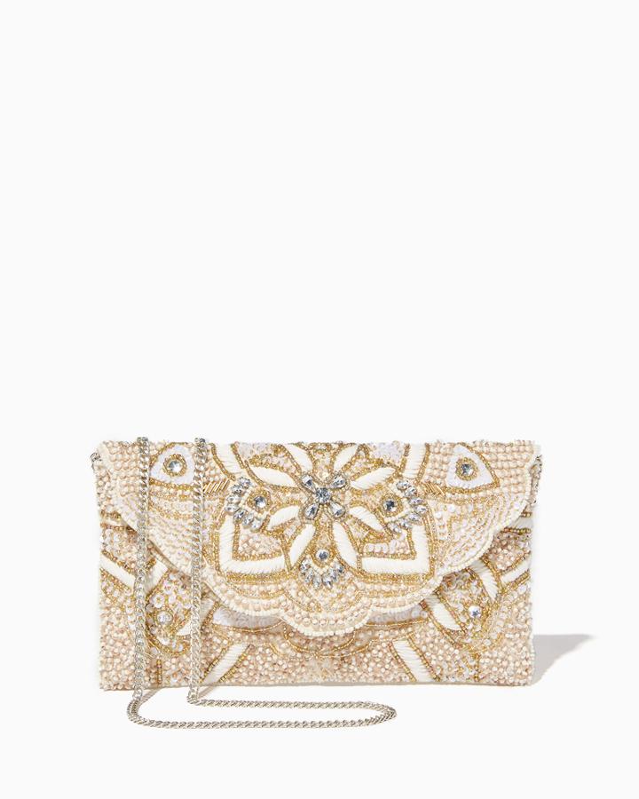 Charming Charlie Beaded Beauty Crossbody Clutch