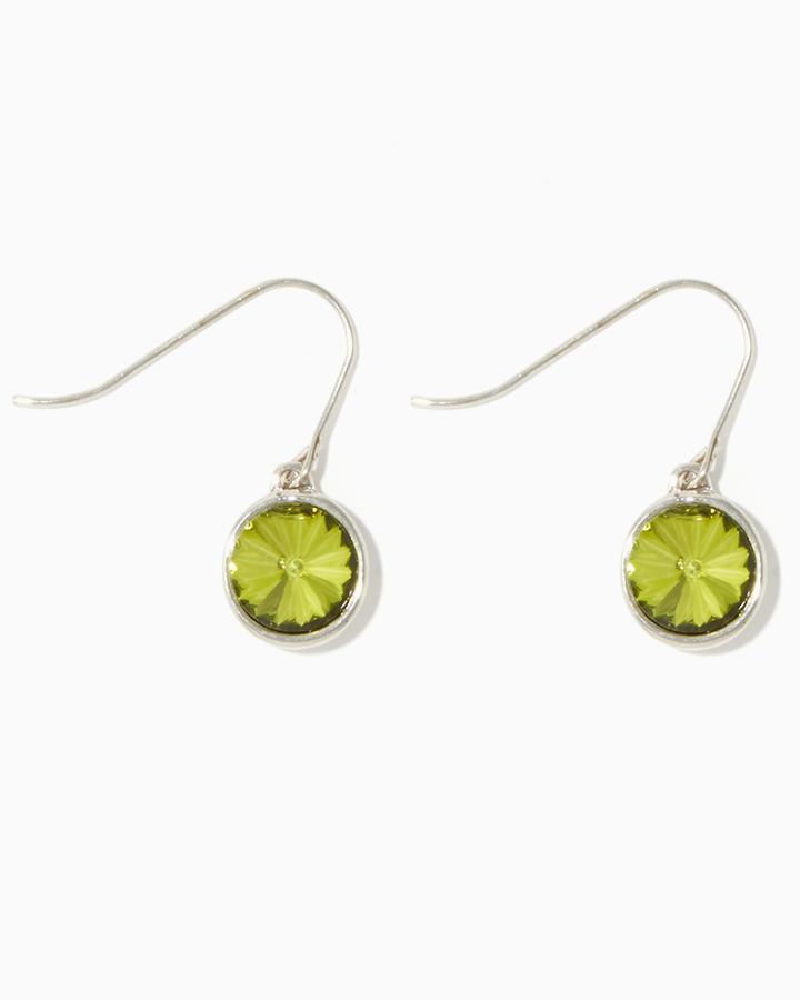 Charming Charlie Bezeled Stone Drop Earrings