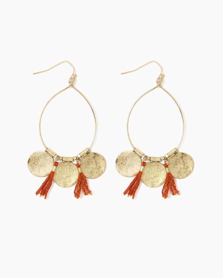 Charming Charlie Ava Coin And Tassel Earrings