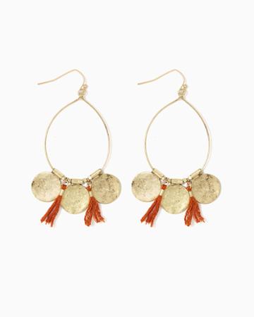 Charming Charlie Ava Coin And Tassel Earrings