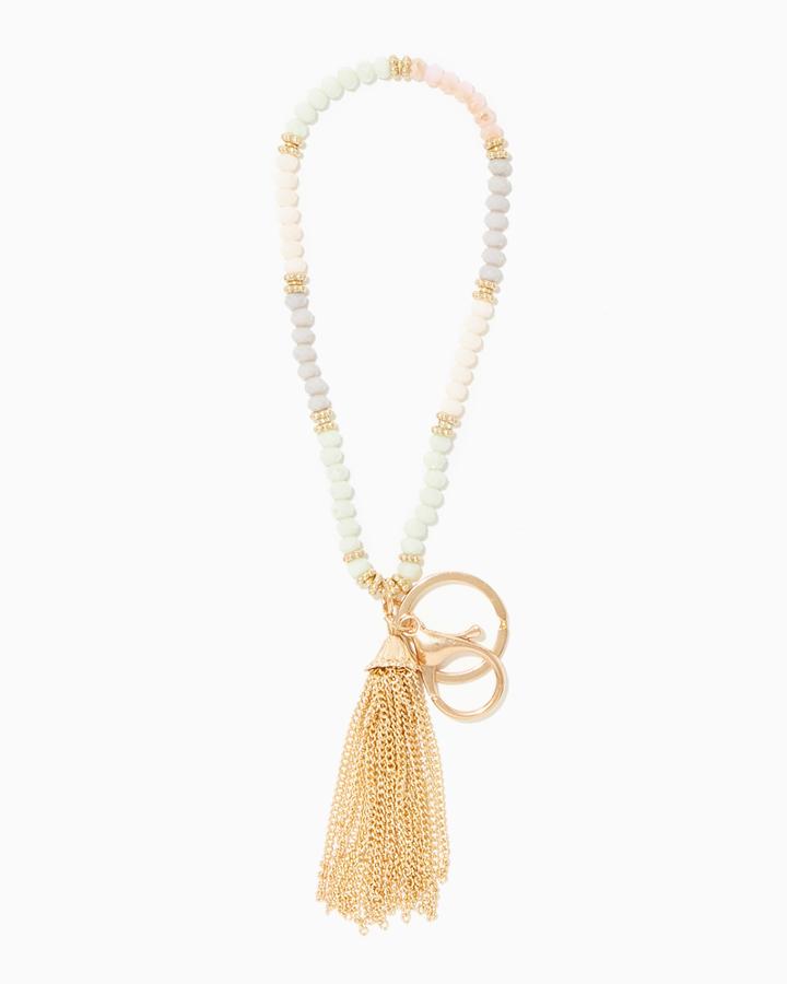 Charming Charlie Short Beaded Tassel Lanyard