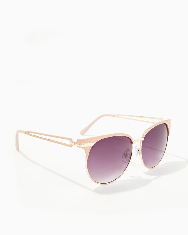 Charming Charlie Split Shine Oval Sunglasses