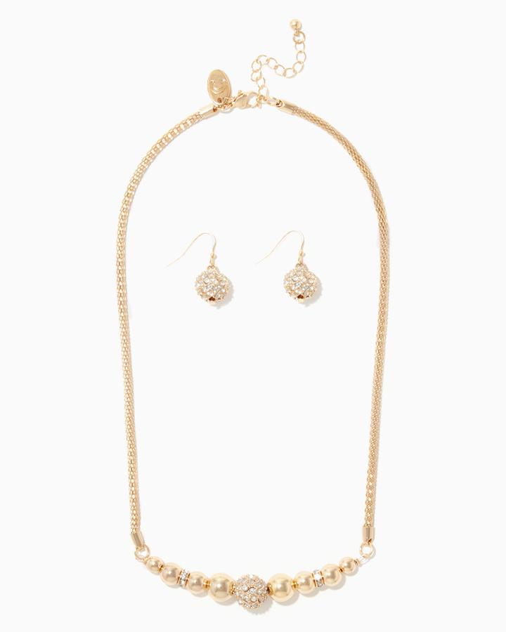 Charming Charlie Graduated Sparkle Necklace Set