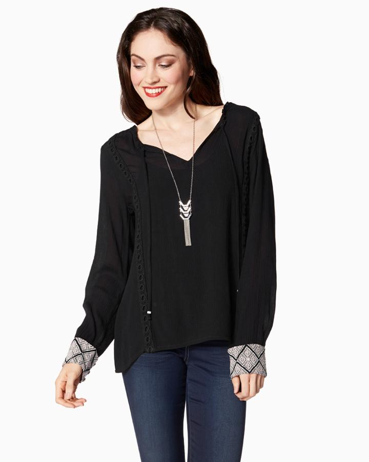 Charming Charlie Free-spirited Peasant Blouse
