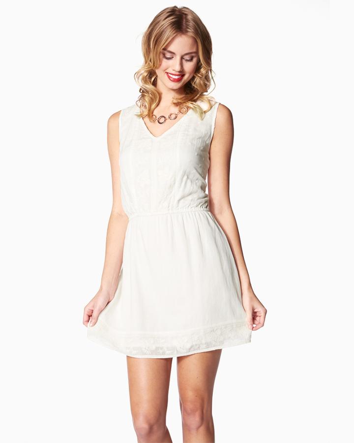 Charming Charlie Morning Breeze Embroidered Dress