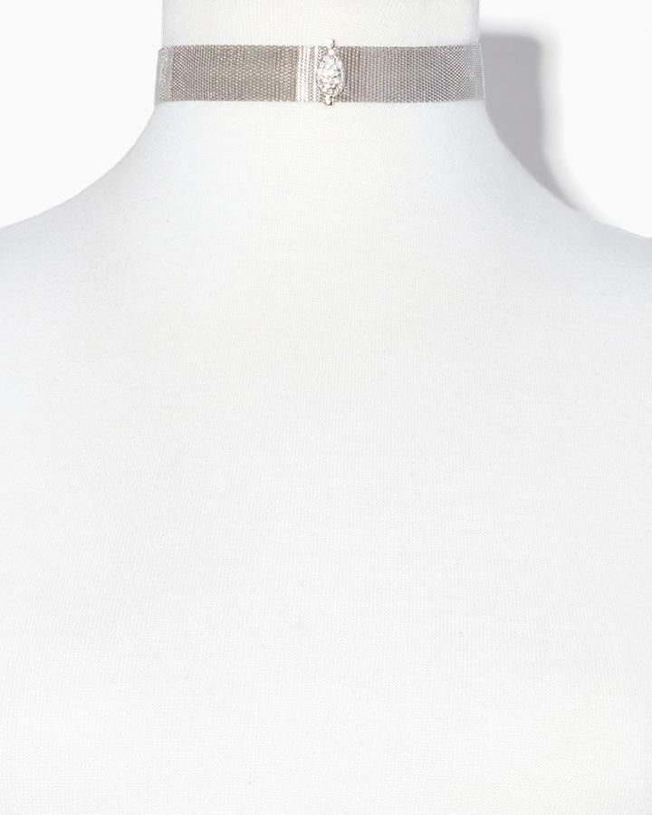 Charming Charlie Mesh & Rhinestone Choker