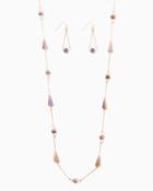 Charming Charlie Iridescence Bead Necklace Set