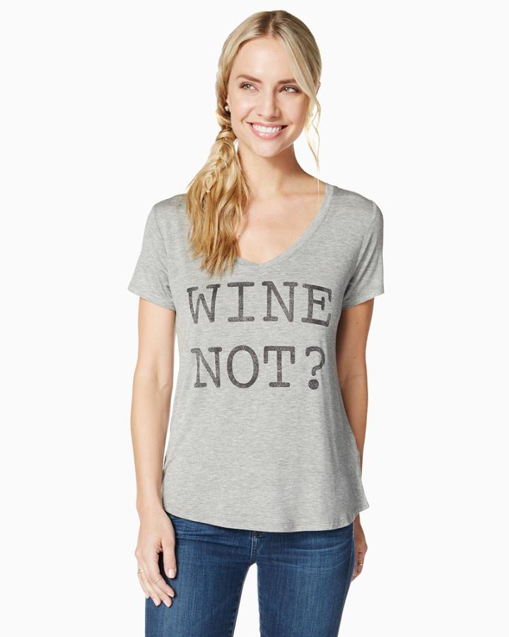 Charming Charlie Wine Not Graphic Tee