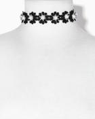 Charming Charlie Pearl Rose Choker Necklace
