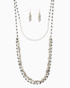 Charming Charlie Discs & Beads Necklace Set
