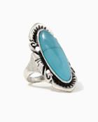 Charming Charlie Turquoise & Textured Scroll Ring