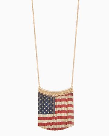 Charming Charlie Old Glory Fringe Necklace