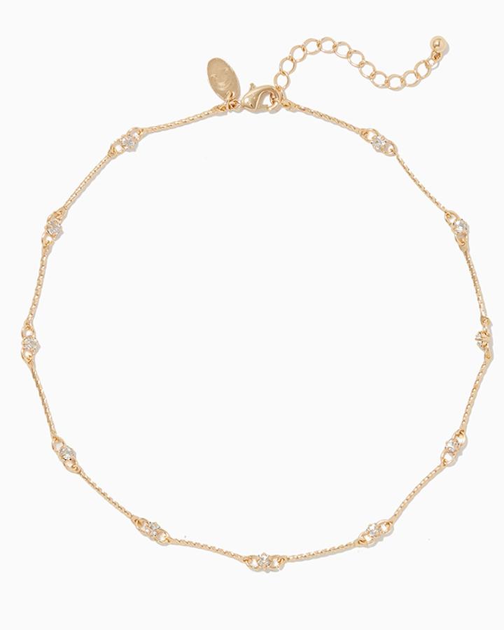 Charming Charlie Dainty Rhinestone Choker Necklace