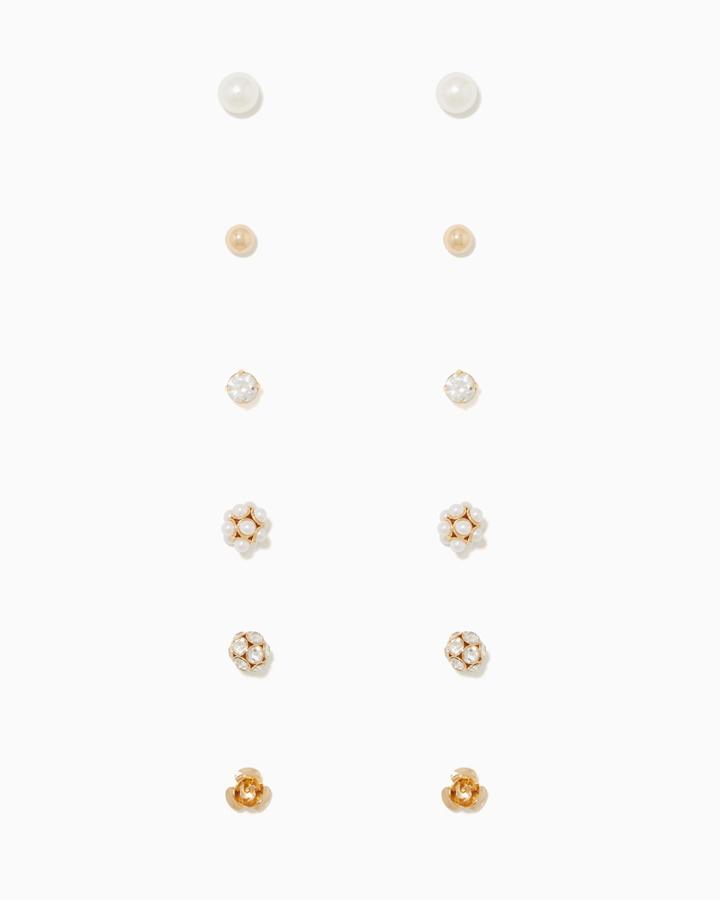 Charming Charlie Rosie Pearl Stud Set