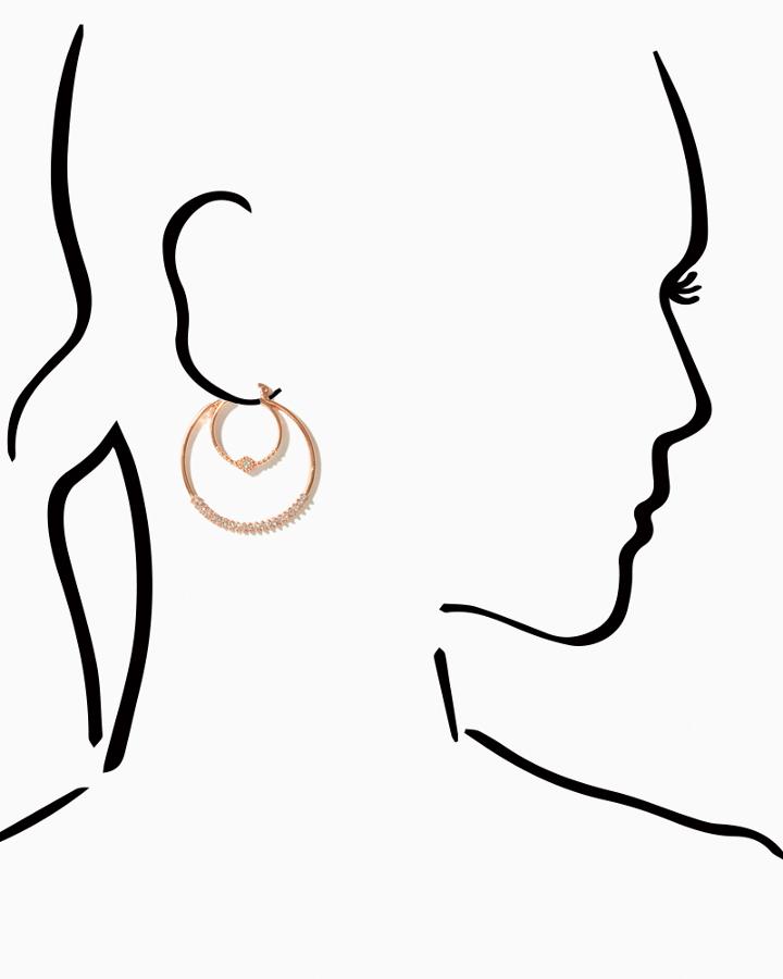 Charming Charlie Double The Sparkle Hoops