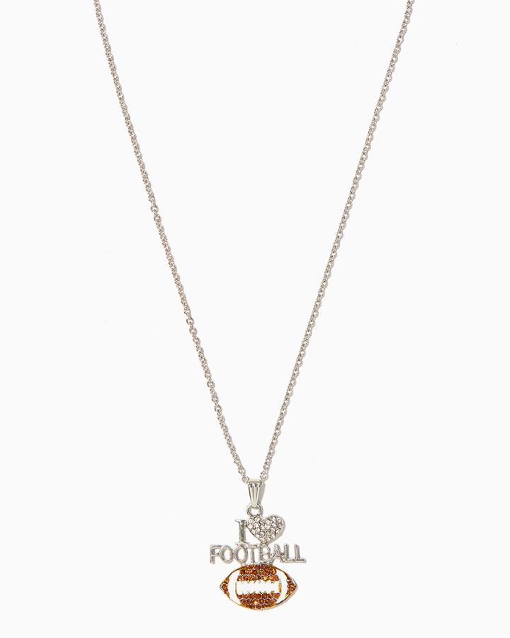 Charming Charlie I Love Football Pendant Necklace