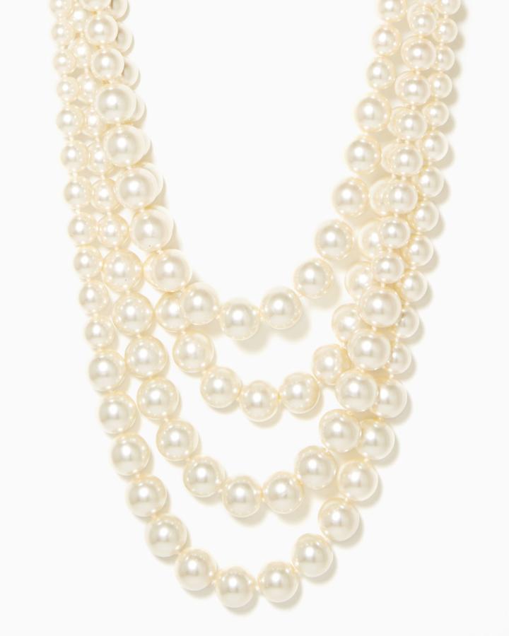 Charming Charlie Four-strand Pearl Necklace