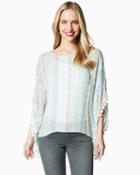 Charming Charlie Lei Pom Pom Poncho