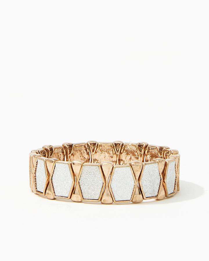 Charming Charlie Stardusted Hexagon Stretch Bracelet
