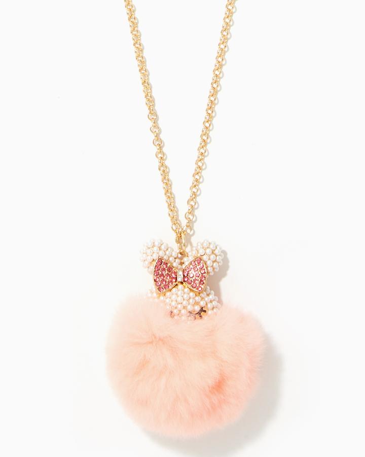 Charming Charlie Fluffy Bunny Pendant Necklace