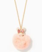 Charming Charlie Fluffy Bunny Pendant Necklace