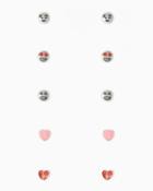 Charming Charlie Heart, Hashtag And Emoji Earring Set