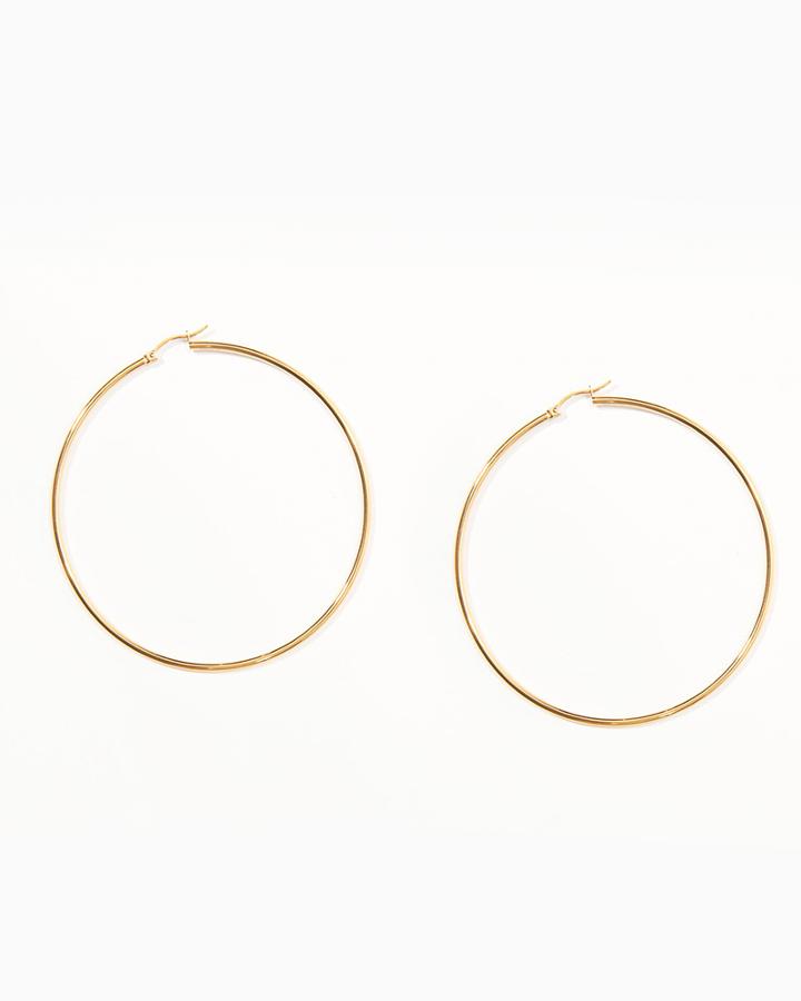 Charming Charlie Large Stainless Steel Hoops