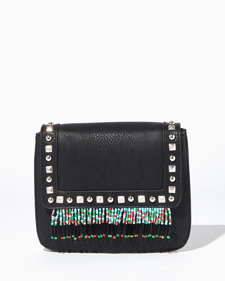 Charming Charlie Beaded Boho Crossbody Bag