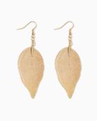 Charming Charlie Go Large Leaf Earrings