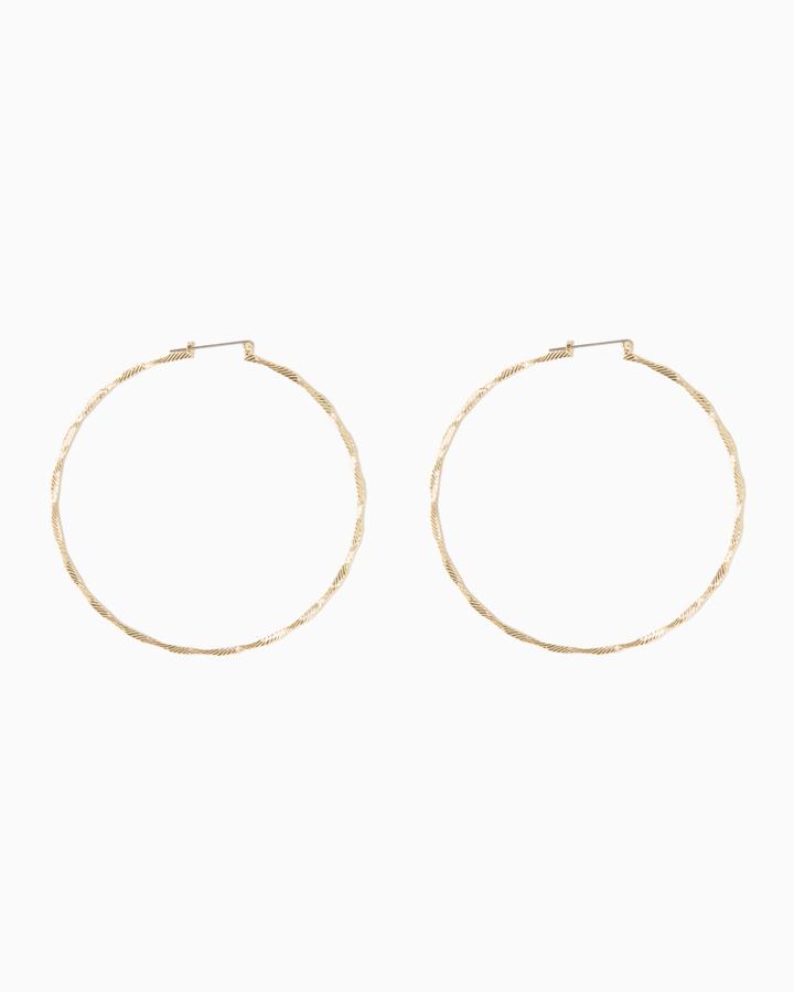 Charming Charlie Scallop Cut Hoops