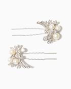Charming Charlie Rhinestones & Pearls Hair Pins