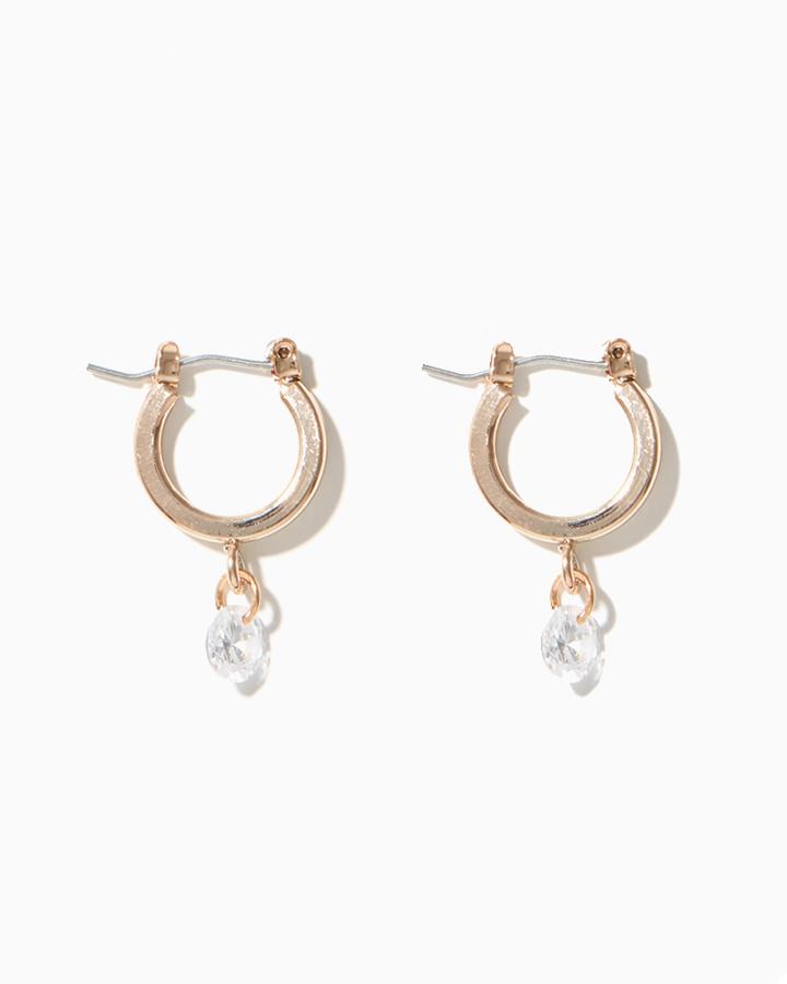 Charming Charlie Roxie Faceted Hoop Earrings