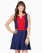 Charming Charlie Colorblocked Fit & Flare Dress