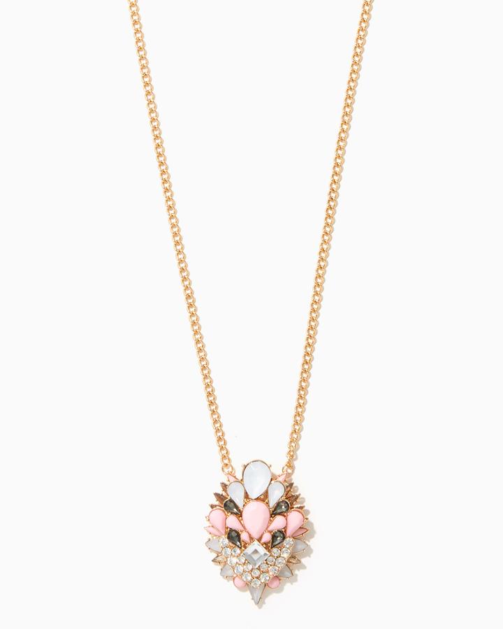 Charming Charlie Princess Cluster Statement Necklace