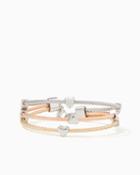 Charming Charlie Heart Cable Layered Bracelet